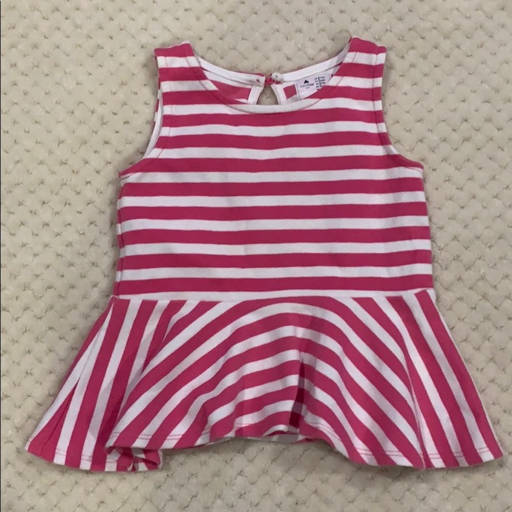 GAP Striped Peplum Tank Top